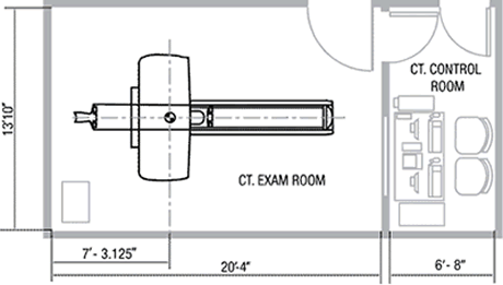 Typical CT Exam Room Suite Layout
